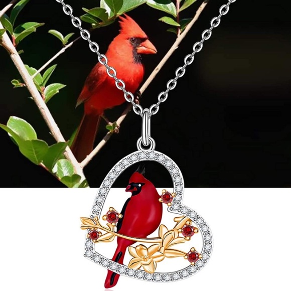 18k Angel Cardinal Diamond Fine Jewelry Necklace - Picture 9 of 12